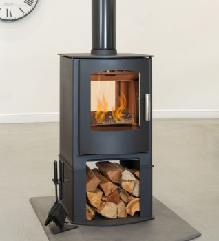 Mendip Churchill 8 Double Sided Defra Approved Wood Burning Ecodesign Logstore Stove