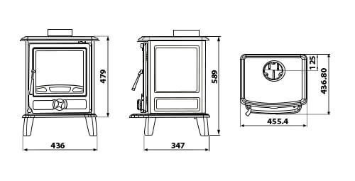 Cast Tec Puma 5 DEFRA Approved Wood Burning / Multifuel Ecodesign Stove