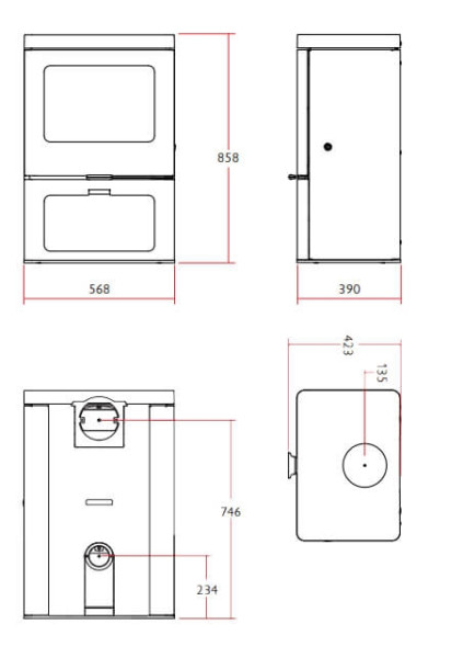 Charnwood Skye 7 Wood Burning / Multifuel Ecodesign Logstore Stove