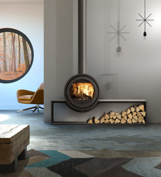 Dik Geurts Odin 6.7kW Wood Burning Ecodesign Stove on Plateau Base