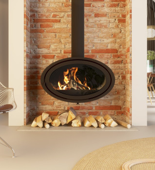 Dik Geurts Oval Front 7.9kW Wood Burning Ecodesign Suspended Stove