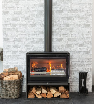Mendip Christon 750 Log store Defra Wood Burning Stove