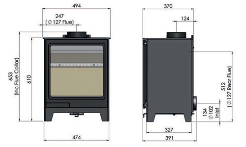 Hunter Allure 5 Wood Burning Ecodesign Stove
