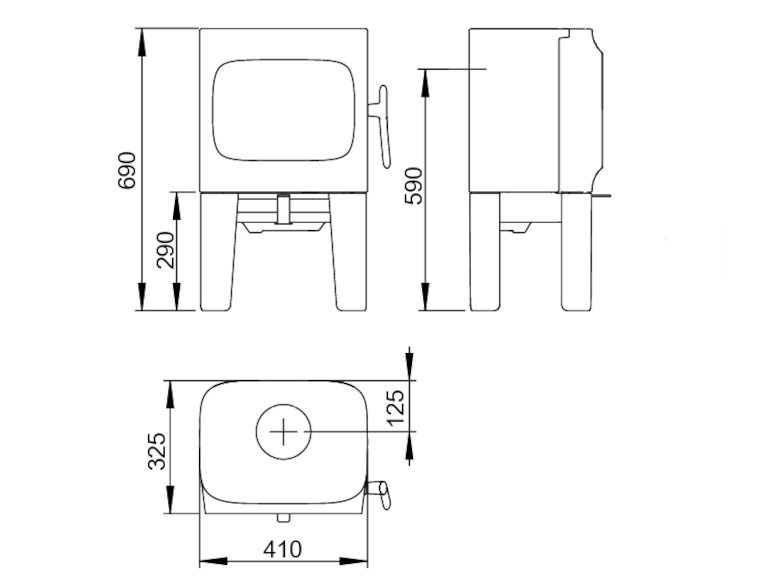 Jotul F 105 R LL White Enamel Wood Burning Ecodesign Stove