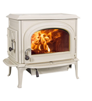 Jotul F 500 ECO SE Wood Burning Ecodesign Stove Ivory Enamel Finish