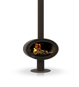Dik Geurts Oval Front 7.9kW Wood Burning Ecodesign Pedestal Stove