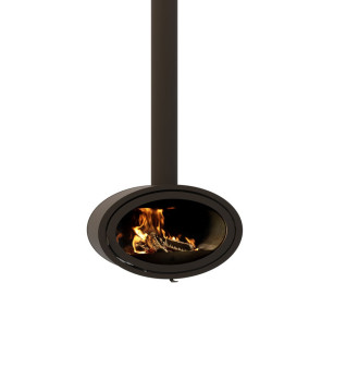 Dik Geurts Oval Front 7.9kW Wood Burning Ecodesign Wall Mounted Stove