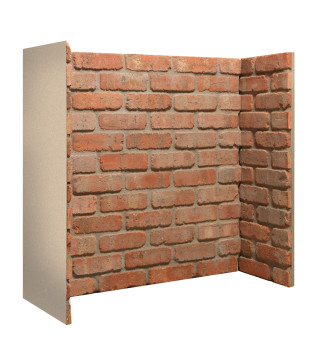 Rustic Brick Fireplace Chamber