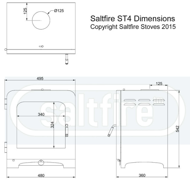 Saltfire ST4 Wood Burning / Multifuel Ecodesign Stove