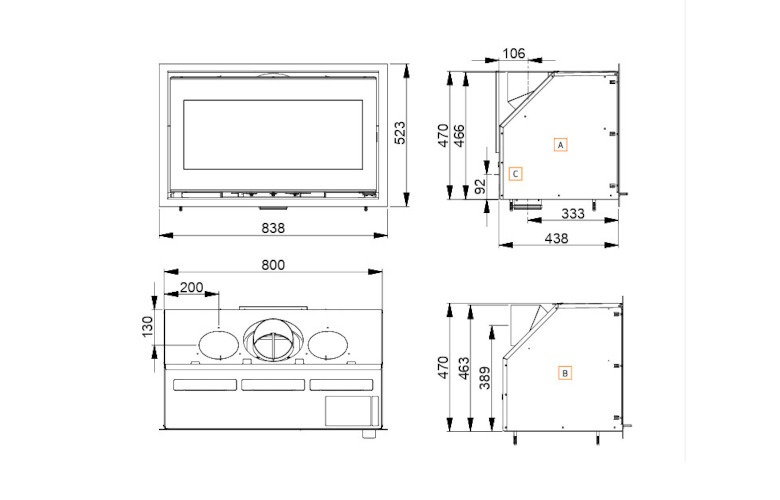 Scan 1006 BB 7.0kW Wood Burning Ecodesign Inset Stove