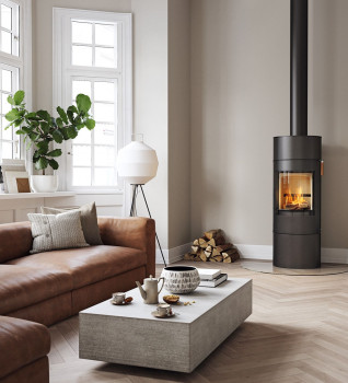 Scan 84-2 Classic Grey Wood Burning Ecodesign Cylinder Stove