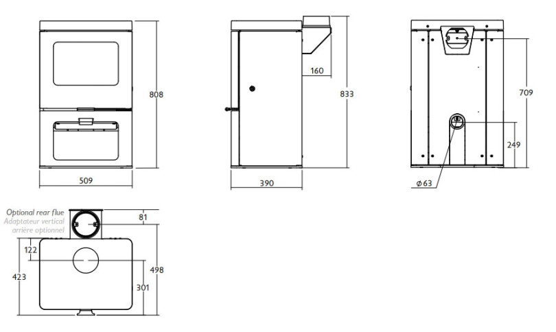 Charnwood Skye 5 Wood Burning / Multifuel Ecodesign Logstore Stove