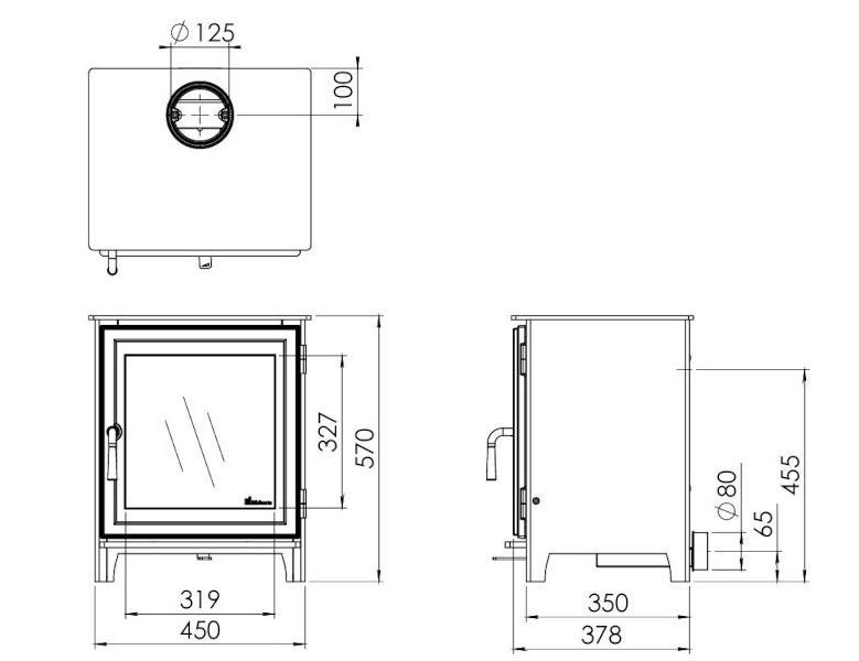 Dik Geurts Soren 5 Low Wood / Multifuel Ecodesign Stove