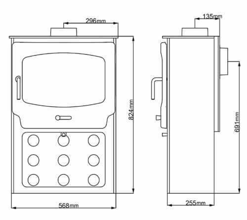 Saltfire ST-X Wide 5kW Tall Wood Burning Ecodesign Stove