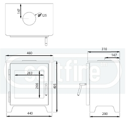 Saltfire ST1 Vision DEFRA Approved Wood Burning Ecodesign Stove