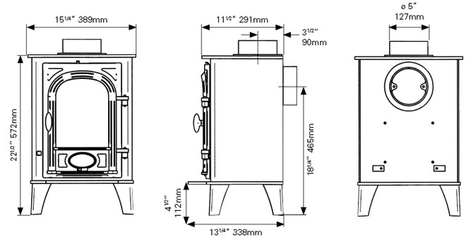 Stovax Stockton 4 Wood Burning / Multifuel Ecodesign Stove