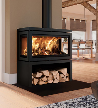 Dik Geurts Vidar Triple Large 8.0kW Wood Burning Ecodesign Logstore Stove