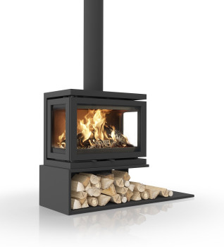 Dik Geurts Vidar Triple Medium 7.1kW Wood Burning Ecodesign Stove on Floating Plateau