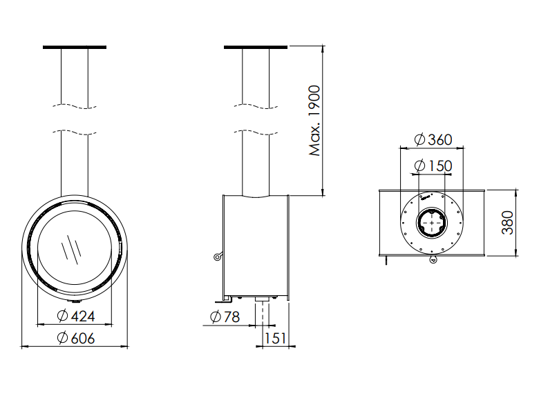 Dik Geurts Odin 6.7kW Wood Burning Ecodesign Pedestal Stove