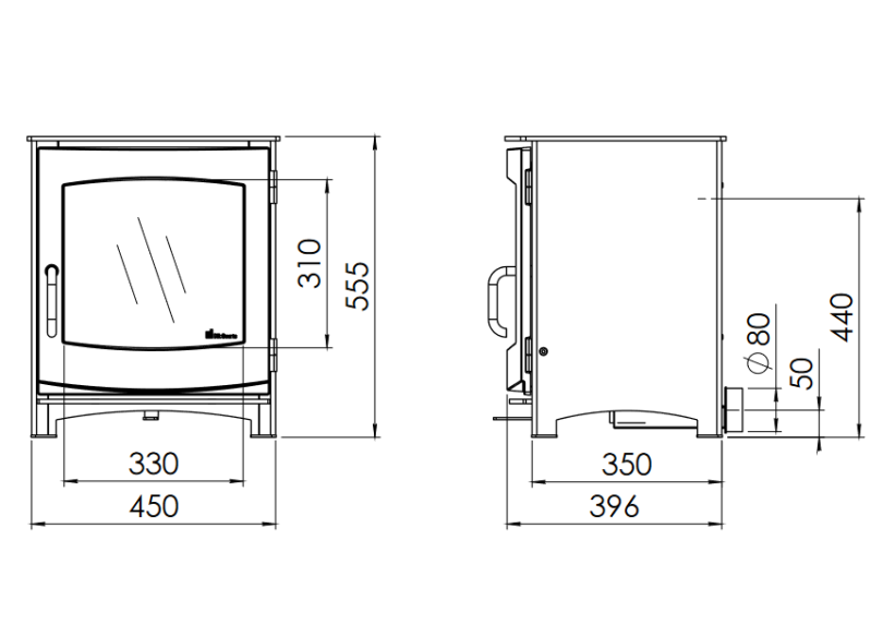 Dik Geurts Ivar 5 DEFRA Approved Wood Burning / Multi Fuel Stove
